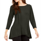 Alfani Women's High Low Tunic Green Size M