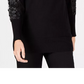 JM Collection Women's Embellished Mesh Sweater Black Size X-Small