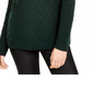 Calvin Klein Women's Chevron Stitch Cowlneck Sweater Green-Size X-Large