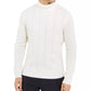 Tasso Elba Men's Cashmere Textured Turtleneck Sweater Cream Size Medium