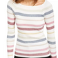 INC International Concepts Women's Striped Pullover Sweater White Size XX-Large