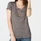 Inc Embellished Love T-Shirt Gray Size L