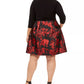 Jessica Howard Women's Plus Floral Print Fit & Flare Dress Black Size Petite Small