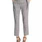 DKNY Women's Belted Essex Ankle Plaid Pant Gray Size 10 Petite
