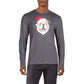 Club Room Men's Santa Bulldog Holiday Party Christmas Top Gray Size Small