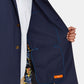 Tallia Men's Slim Fit Solid Packable Trench Coat Blue Size Size Large