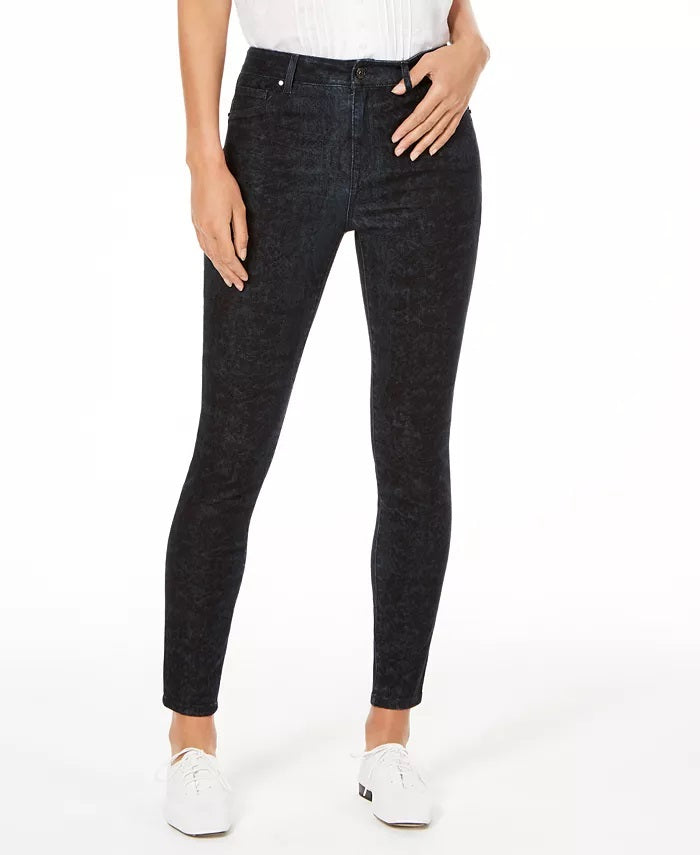 Rewash Juniors' Nikki Animal-Print Jeggings Blue Size 0