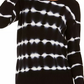 INC International Concepts Women's Petite Cotton Tie-Dyed Striped Sweater Black Size Petite S/M