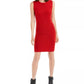 Maison Jules Women's Sleeveless Sweater Dress Red Size X-Large