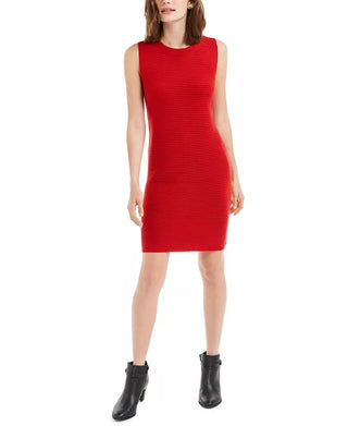 Maison Jules Women's Sleeveless Sweater Dress Red Size X-Large