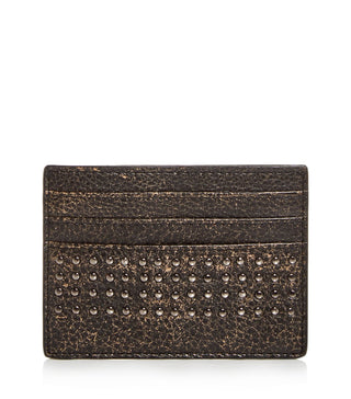 John Varvatos Star Usa Men's Studded Leather Card Case Black Size Regular
