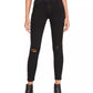 Hudson Jeans Women's Barbara High Waist Ripped Washed Black Skinny Jeans Black Size 31