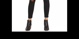 Hudson Jeans Women's Barbara High Waist Ripped Washed Black Skinny Jeans Black Size 31