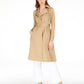 INC International Concepts Women's Long Lace Back Trench Coat Brown Size XL