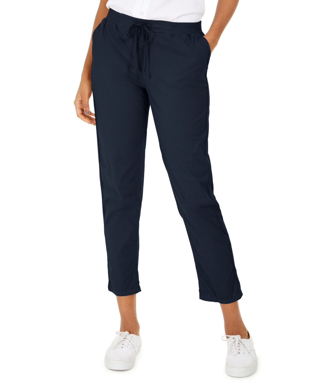 Style & Co Women's Pull On Cuffed Utility Pants Blue Size 10