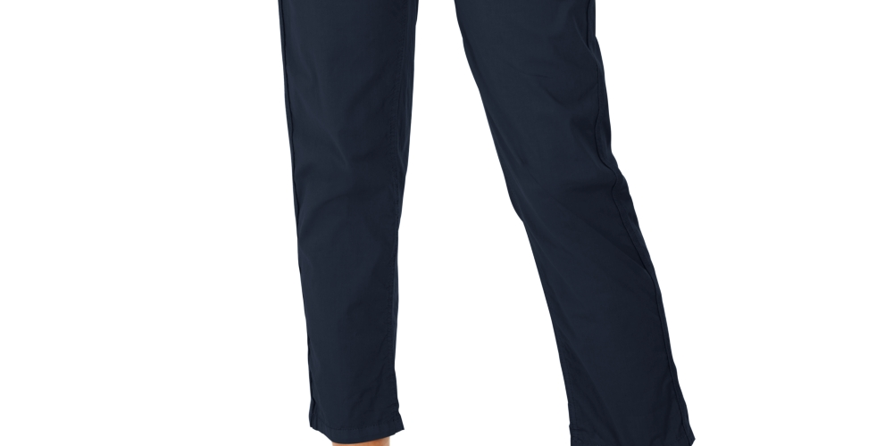 Style & Co Women's Pull On Cuffed Utility Pants Blue Size 10