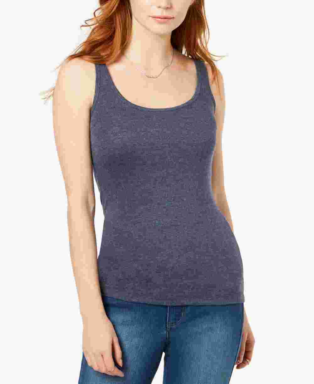 Maison Jules Women's Fitted Tank Top Blue Size Large