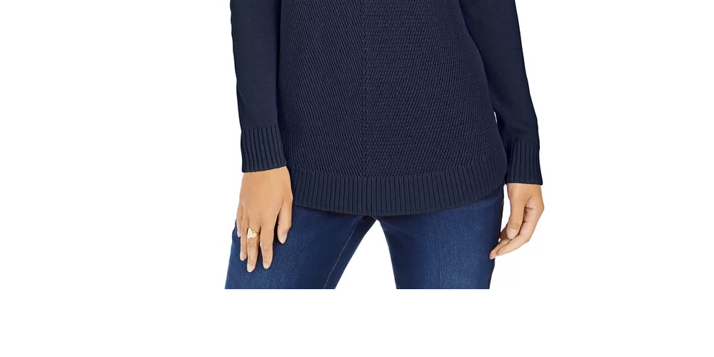 Charter Club Women's V Neck Sweater  Blue Size XX-Large