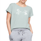 Under Armour Women's Graphic Script Logo Fashion Short Sleeve Crew Blue Size Medium
