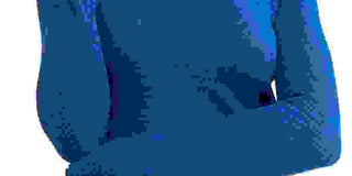 Free People Women's Skyline Thermal Turtleneck Top Blue Size Large