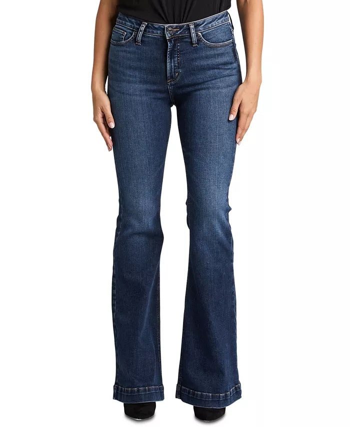 Silver Jeans Co.Women's High Note Flare Jean Blue Size 28X35