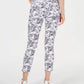 Charter Club Women's Tummy Control Printed Skinny Jeans White Size 14