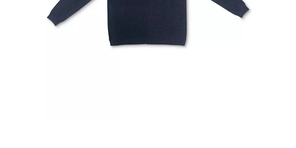 Karen Scott Women's  Cotton Ribbed Sweater  Blue Size Large