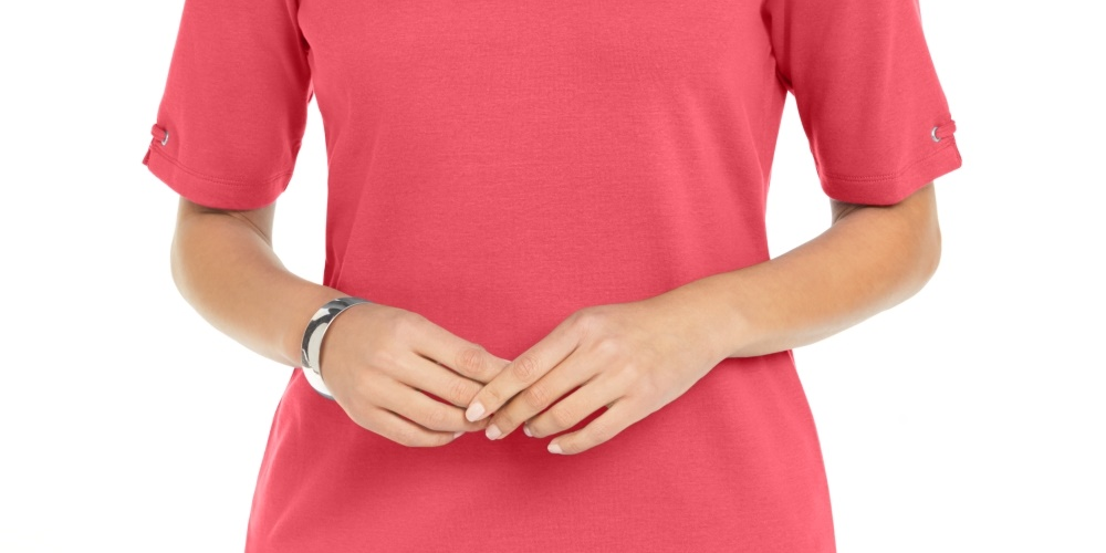 Karen Scott Women's Cotton Ring Top Orange Size Small