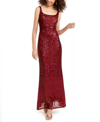 Jump Junior's Lace Up Back Sequin Dress Red Size 1/2