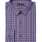 Alfani Men's Alfatech Gingham Dress Shirt Purple Size 15/15.5-32/33