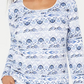 Karen Scott Women's Watercolor Scoop Neck Top Blue Size Small