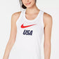 Nike Women's Dri-FIT Logo Racerback Tank Top White Size Medium