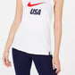 Nike Women's Dri-FIT Logo Racerback Tank Top White Size Medium