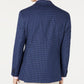 Tommy Hilfiger Men's Woven Checkered Two Button Blazer Blue Size 40