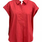 Alfani Women's Collared Sleeveless Blouse Red Size Large