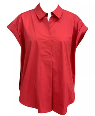 Alfani Women's Collared Sleeveless Blouse Red Size Large