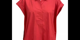 Alfani Women's Collared Sleeveless Blouse Red Size Large