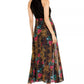 Thalia Sodi Women's Halter Printed Overlay Maxi Dress Black Size X-Small