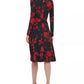 Tommy Hilfiger Women's Floral Print Fit & Flare Dress Black Size 4