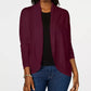 Karen Scott Women's Open Front Cardigan Brown Size Small