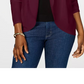 Karen Scott Women's Open Front Cardigan Brown Size Small