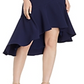 Aqua Women's Off the Shoulder Crepe MIDI Dress Blue Size 8
