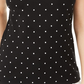 Karen Scott Women's Printed Embroidered Boat-Neck Cotton Top Black Size Small