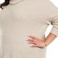 Style & Co Women's Plus Mixed Ribbed Turtleneck Tunic Sweater Gray Size 1X