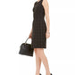 Kasper Women's Windowpane Plaid Sheath Dress Black Size 16