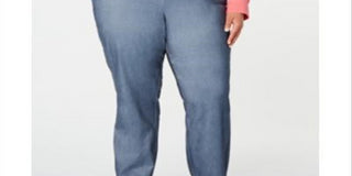 Charter Club Women's Plus Tummy Control High Rise Skinny Pants Blue Size 14W