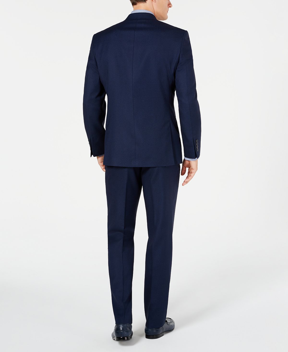 Marc New York Men's Modern Fit Stretch Birdseye Suit Blue Size 40