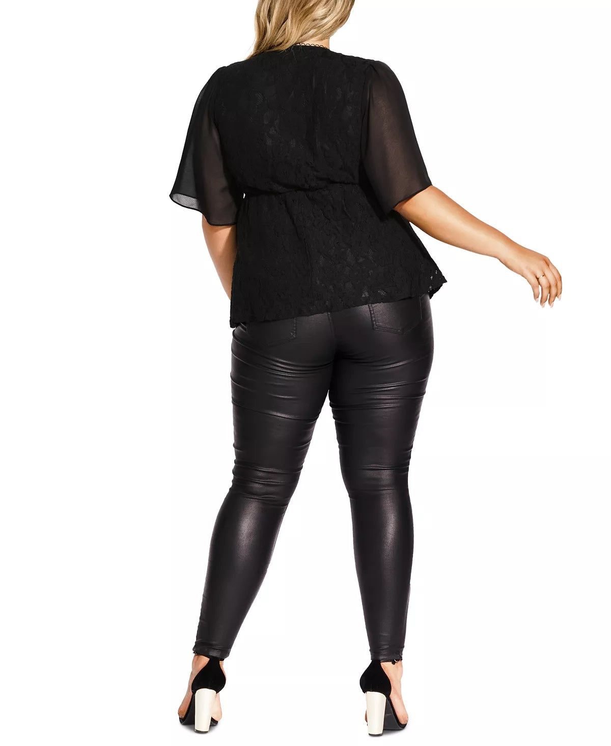 City Chic Women's Trendy Plus High Born Top Black Size 18W