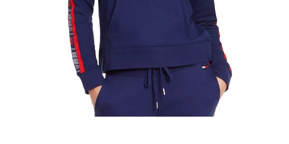 Tommy Hilfiger Women's Sport Logo Hoodie Red Size XX-Large