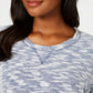 Karen Scott Women's Marled Sweatshirt  Blue Size X-Large